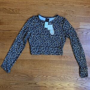 prAna Seleina Top in Black Petals